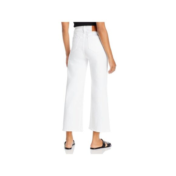 LAFAYETTE 148 Womens Stretch Zippered Slightly Cropped Wide-leg High Waist Jeans - Picture 2 of 4